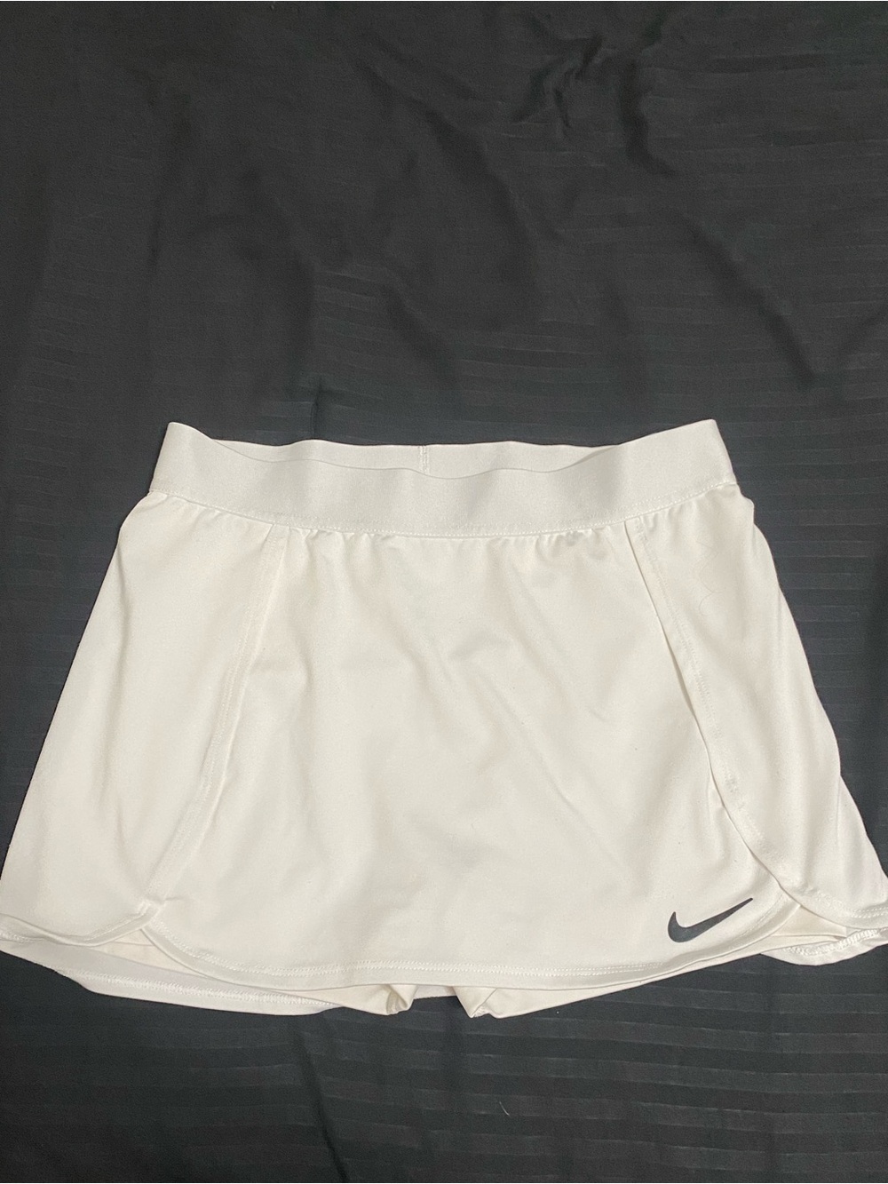 Nike White Women’s Athletic Skort with Black Swoosh